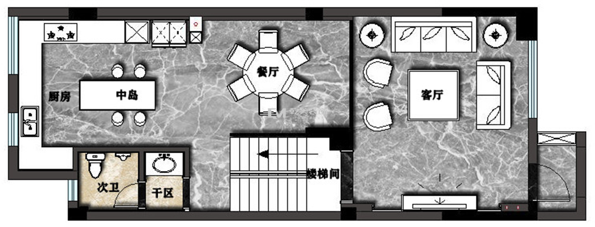 悦湖郡别墅装修平面设计图