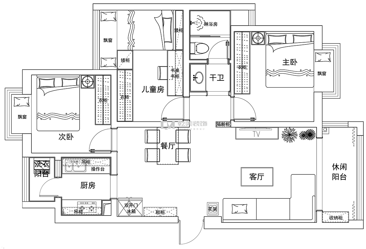 都铎城邦装修户型平面图