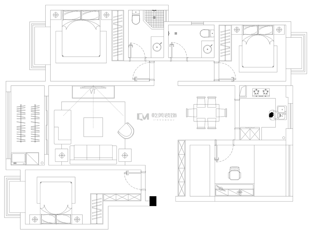 都铎城邦装修户型分析平面图