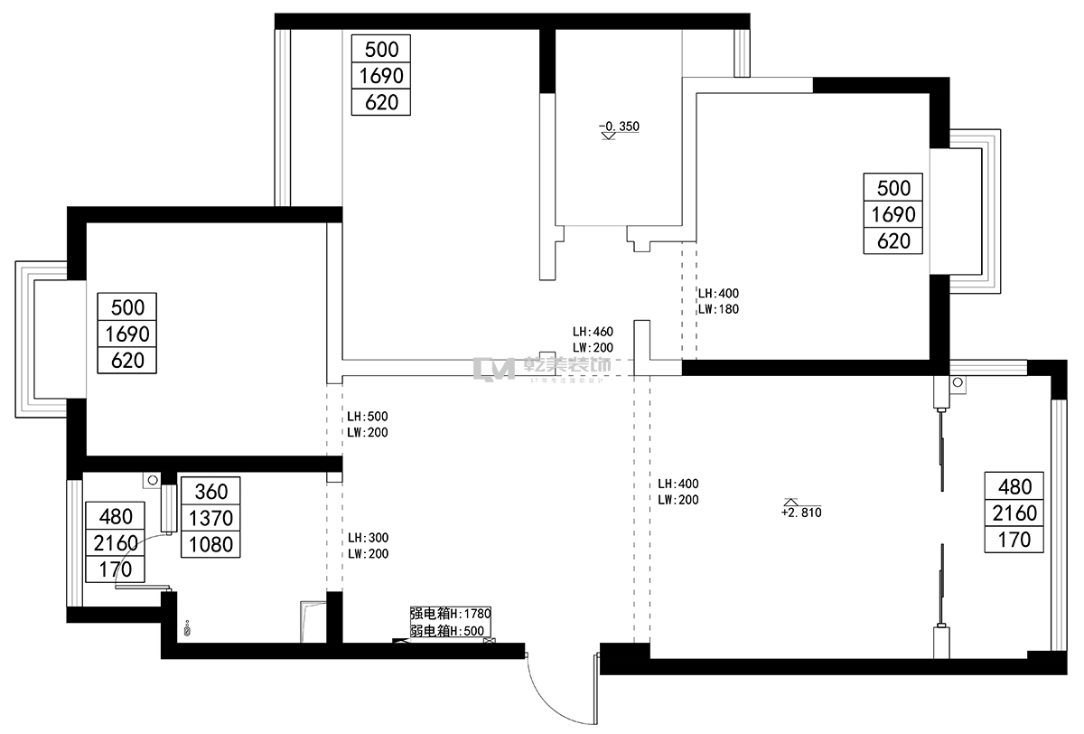 94㎡都铎城邦装修设计《一个空间 两种改造 两种效果》