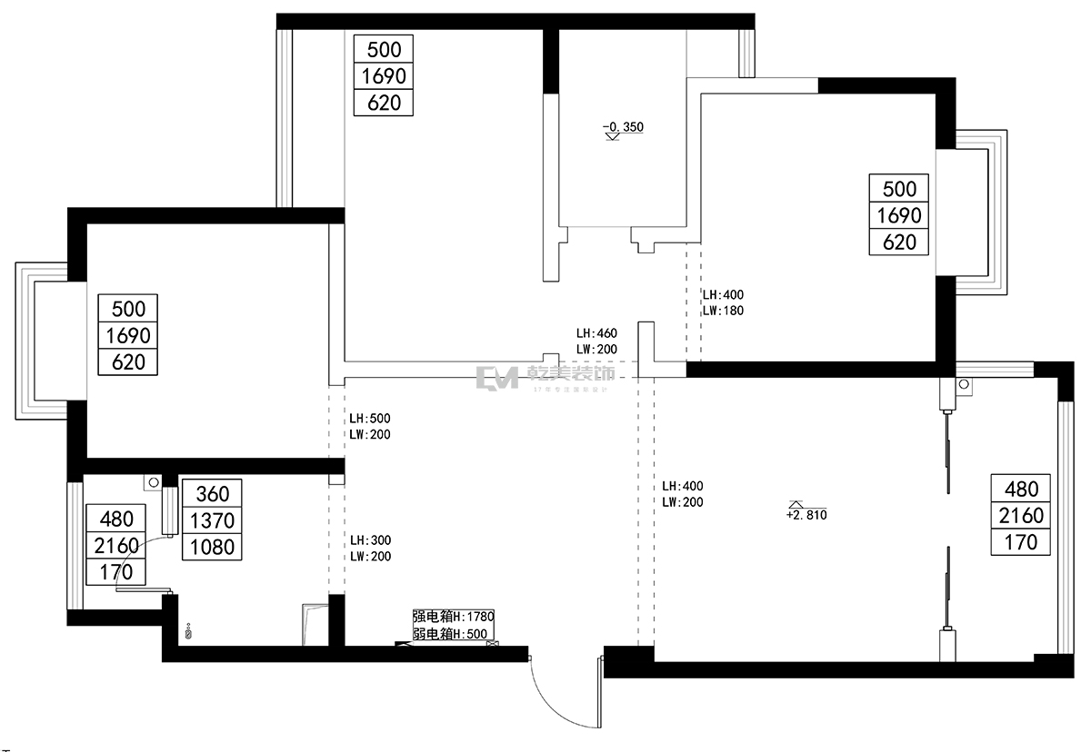 94㎡都铎城邦装修设计《一个空间 两种改造 两种效果》