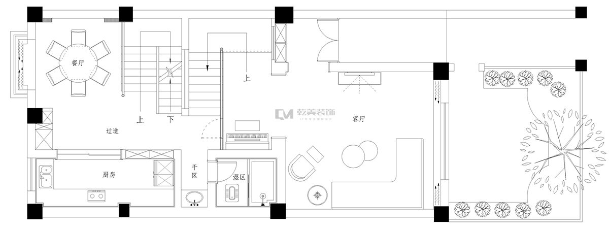 石林巴江俪岛装修设计平面图