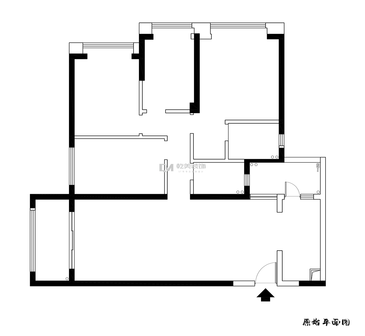 海伦国际装修设计原始平面图