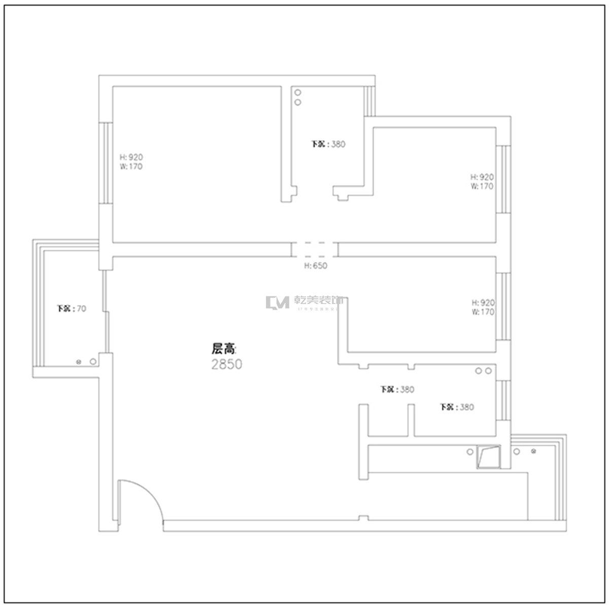 宏仁裕苑装修户型分析