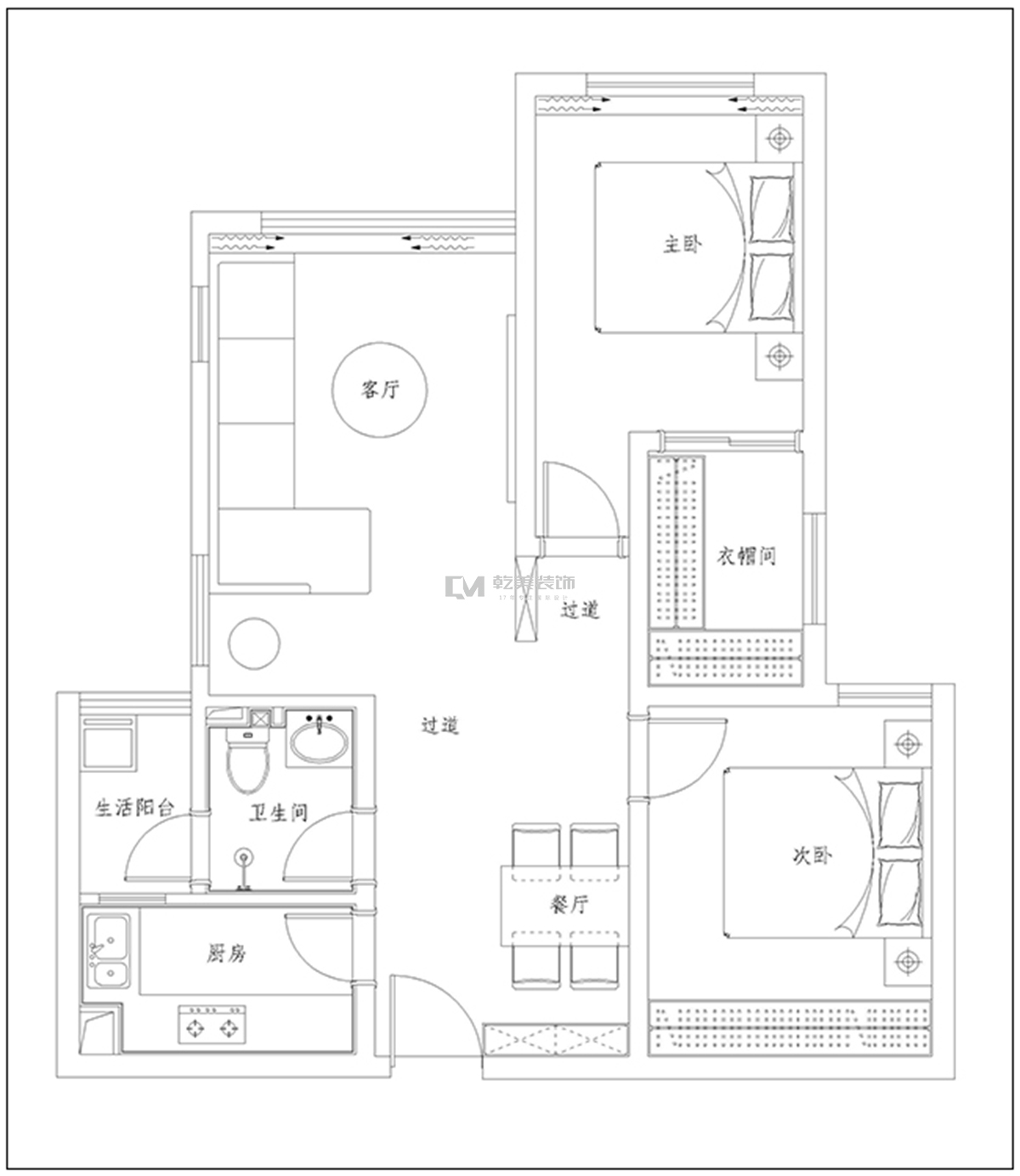 宏仁裕苑装修户型分析