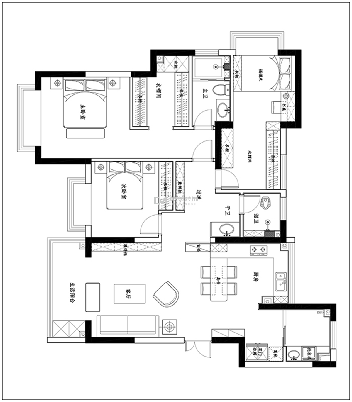 建礼家园装修设计平面方案